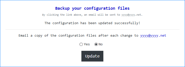 Configuration backup