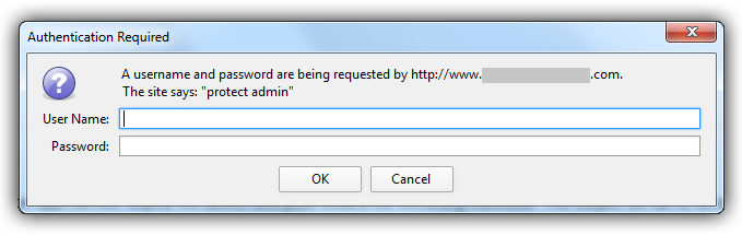 htaccess prompt